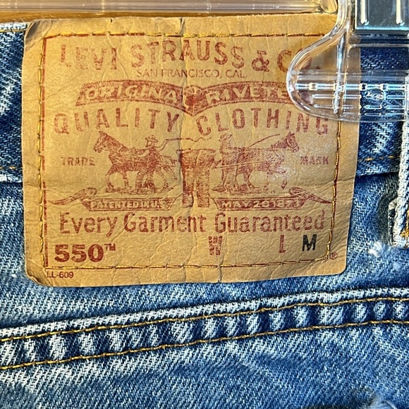 Levi's 550 Women's 12 Relaxed Fit Tapered Leg Blue Jeans streetwear Retro Y2K - Picture 6 of 9